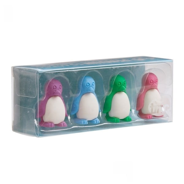Zestaw 4 zapachowe gumki do mazania TINC Penguins