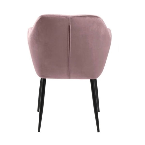 Różowy tapicerowany fotel jadalniany Emilia – Actona-image-4