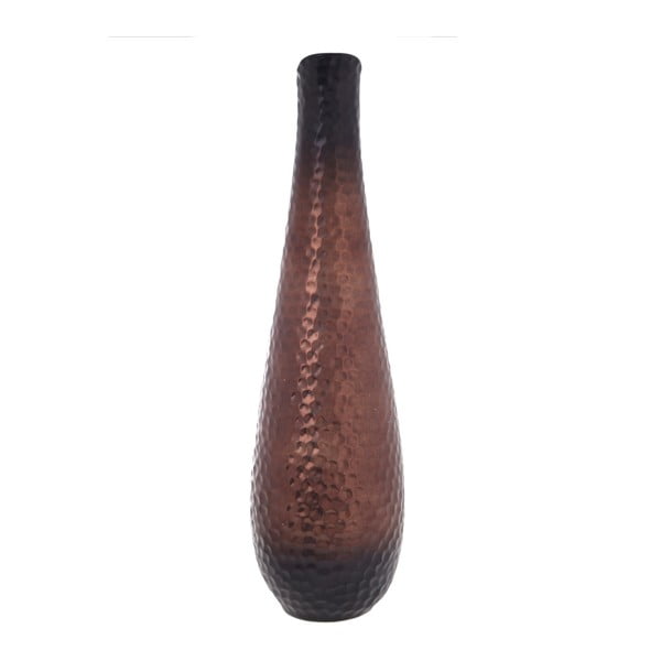 Brązowy wazon ceramiczny z metalicznymi refleksami InArt, wys. 39 cm