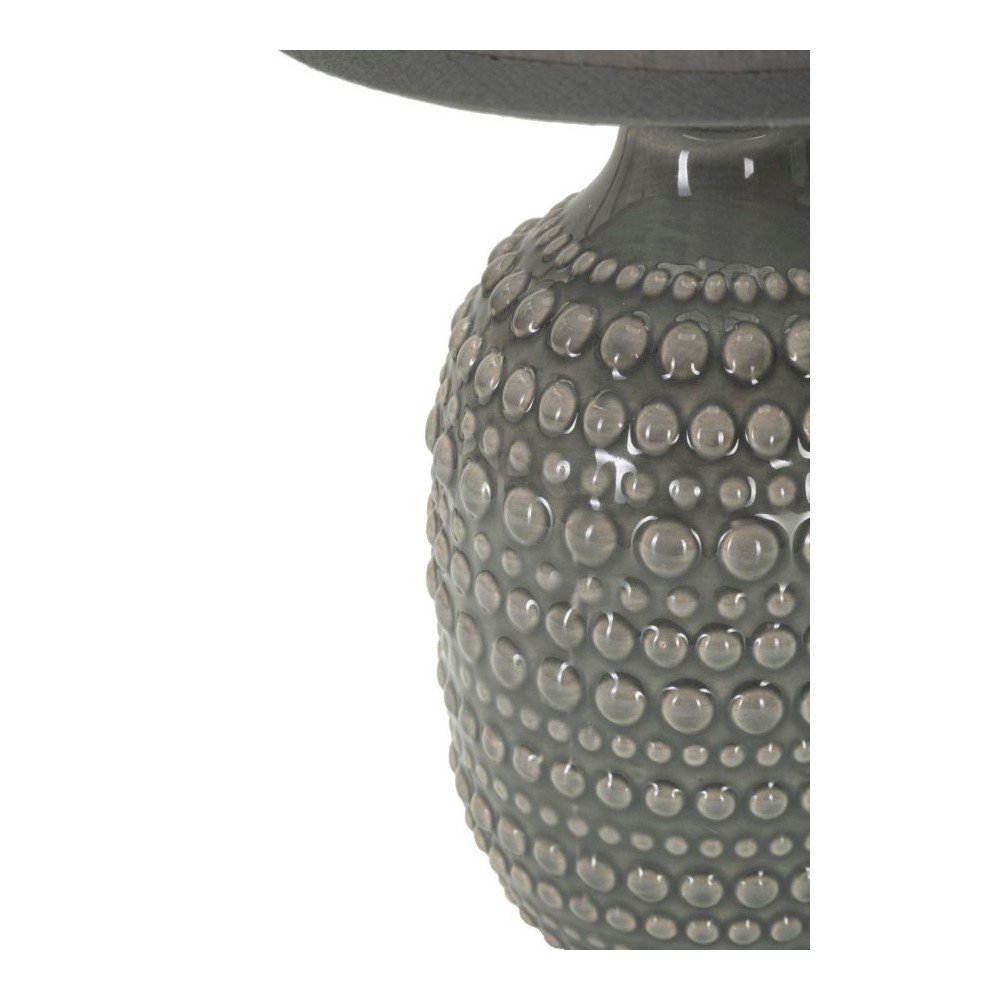 Szara lampa stołowa ceramiczna z tekstylnym kloszem (wysokość 30,5 cm) Points – Mauro Ferretti (zdjęcie 4)
