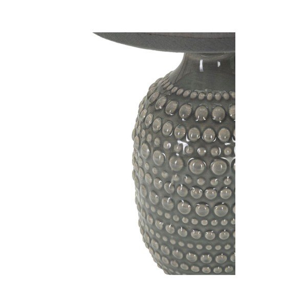 Szara lampa stołowa ceramiczna z tekstylnym kloszem (wysokość 30,5 cm) Points – Mauro Ferretti-image-3