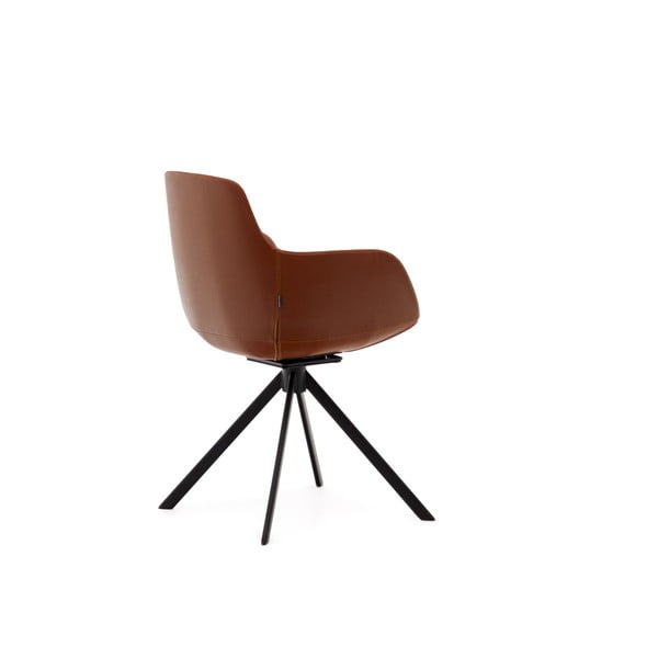 Koniakowe tapicerowane fotele jadalniane zestaw z podłokietnikami 2 szt. Tissiana – Kave Home-image-3