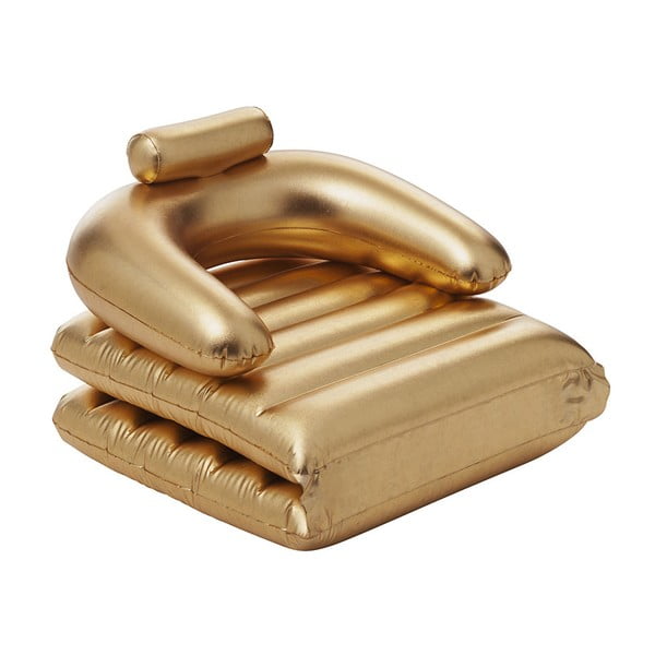 Składany fotel dmuchany w kolorze złota Sunvibes Dorée