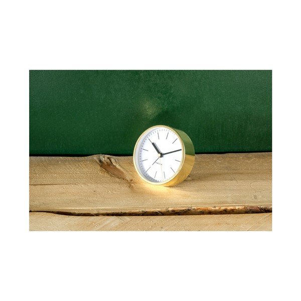 Biały zegar stołowy z elementami w kolorze złota Karlsson Minimal, ⌀ 10 cm-image-2