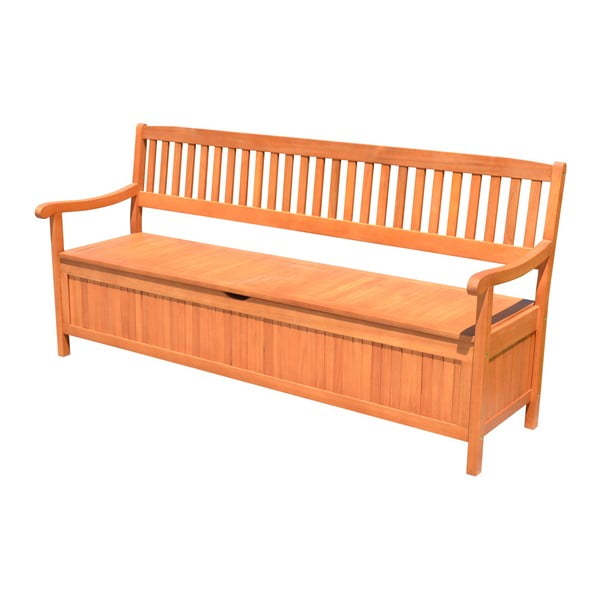 Ławka ogrodowa ze schowkiem z drewna eukaliptusowego Garden Pleasure Houston, dł.  187 cm-image-1