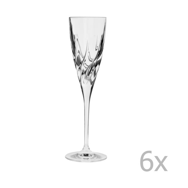 Komplet 4 kieliszków na szampana Crystal Bettina