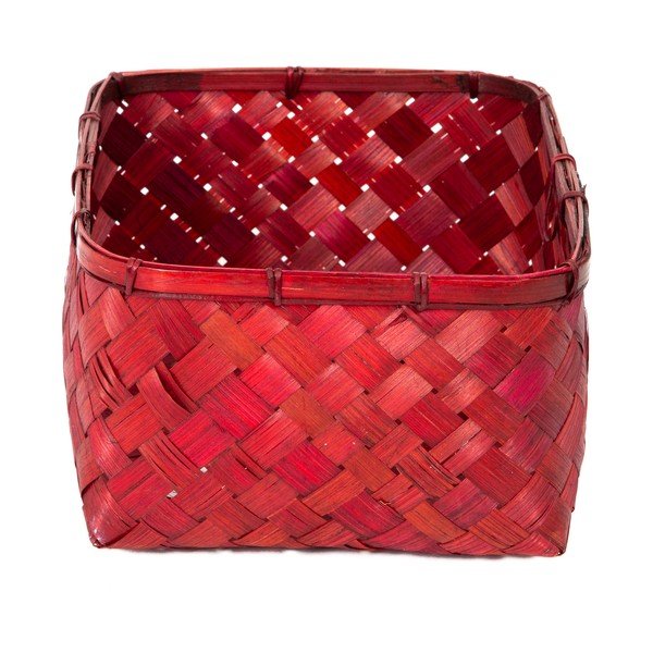 Czerwony koszyk bambusowy Compactor Hanoi, 30x23 cm-image-2