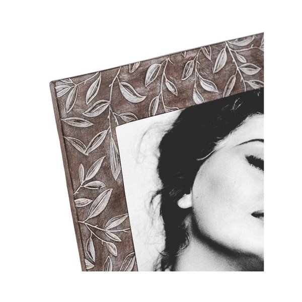 Brązowa ramka stojąca z żywicy polimerowej 16x21 cm – Ixia-image-1