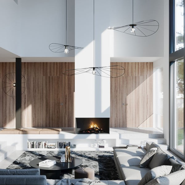 Czarna lampa wisząca ø 110 cm Elliot – Sollux-image-1