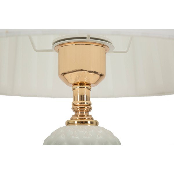 Biała lampa stołowa z tekstylnym kloszem (wysokość 57 cm) Torre – Mauro Ferretti-image-4