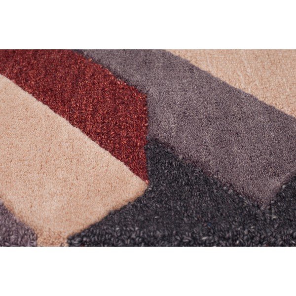 Czerwono-szary ręcznie tkany dywan Flair Rugs Salon, 200x290 cm-image-4