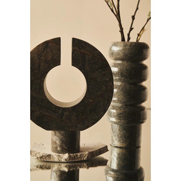Zielony marmurowy wazon (wysokość 25 cm) Fazio – Premier Housewares-image-3