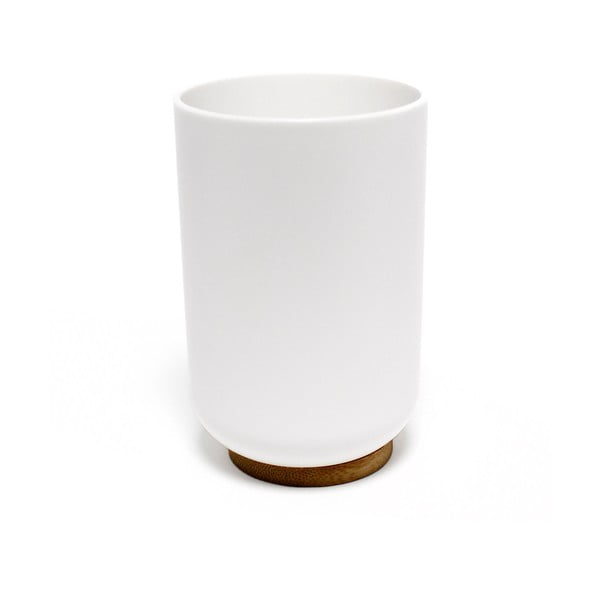 Biały plastikowy kubek na szczoteczki do zębów Smart – douceur d'intérieur