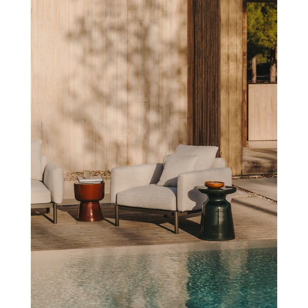 Okrągły ceramiczny stolik ogrodowy ø 41 cm Mesquida – Kave Home-image-1