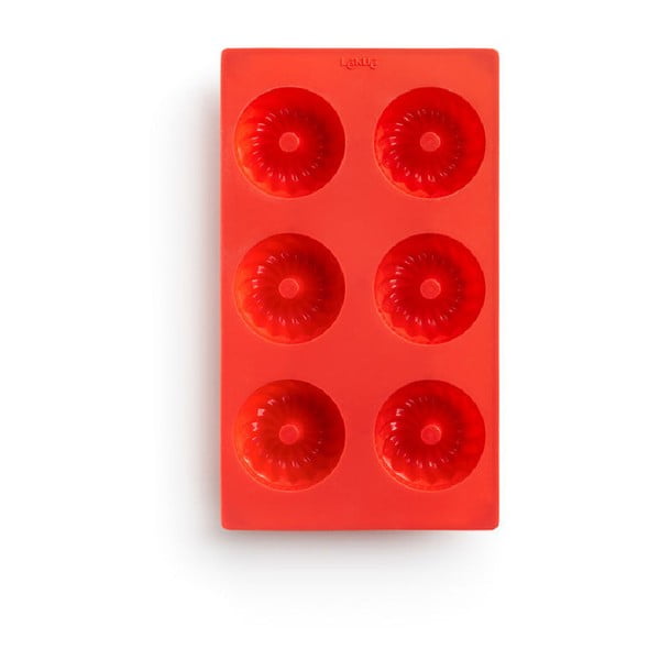 Czerwona silikonowa forma do babeczek Lékué
