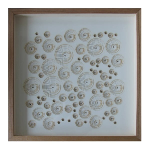 Ręcznie wykonana dekoracja w ramie Vivorum Shells, 60x60 cm