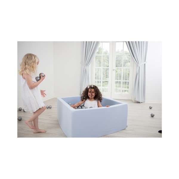 Szary suchy basen kanciasty z 500 piłeczkami Misioo, 110x50 cm-image-4