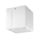 Biała lampa sufitowa z metalowym kloszem 10x10 cm Pax – Sollux