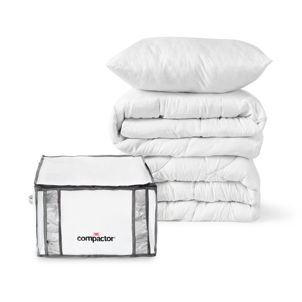 Tekstylne pojemniki do przechowywania ubrań zestaw 2 szt. próżniowe/usztywniane 42x25x25 cm Life – Compactor-image-1