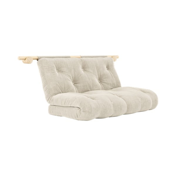Kremowa sztruksowa rozkładana sofa 135 cm Hooked – Karup Design