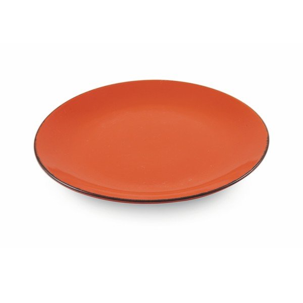 Komplet 6 pomarańczowych kamionkowych talerzy Villa d´Este Baita, ø 27 cm