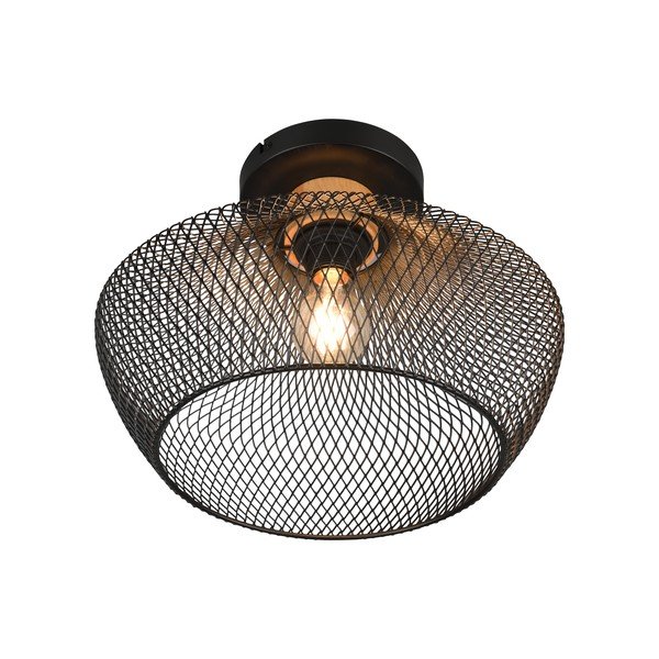 Czarna lampa sufitowa z metalowym kloszem ø 35 cm Valeria – Trio-image-1