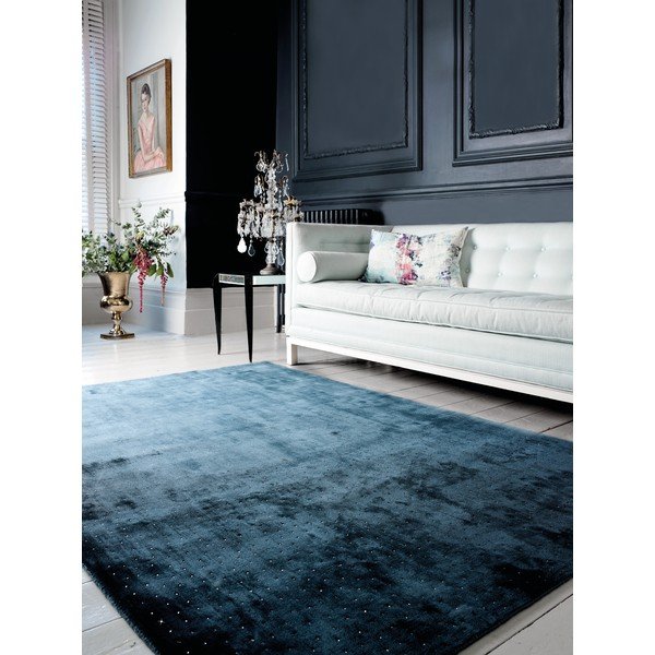 Ciemnoniebieski ręcznie tkany dywan Flair Rugs Swarowski, 160x230 cm-image-3