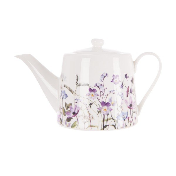 Biało-fioletowy porcelanowy dzbanek do herbaty 1 l Louka – Orion-image-3
