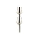 Metalowy wazon w kolorze srebra z połyskiem (wysokość 11 cm) BMF – STOFF Nagel