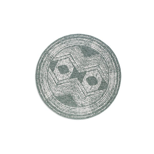 Zielono-kremowy okrągły dywan odpowiedni na zewnątrz ø 140 cm Gemini – Elle Decoration-image-2