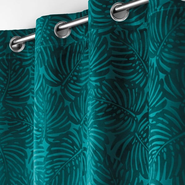 Niebieska aksamitna zasłona 140x240 cm Analia – douceur d'intérieur-image-1