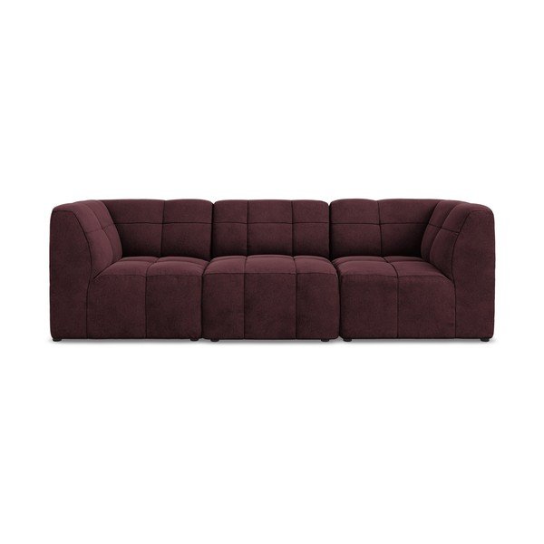 Bordowa aksamitna sofa 255 cm Aloha – Makamii-image-2