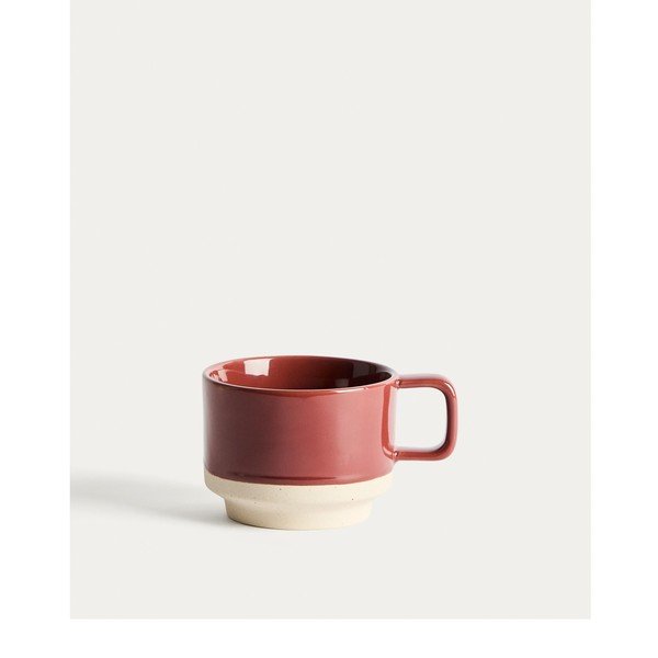 Bordowy kubek ceramiczny Doren – Kave Home-image-4