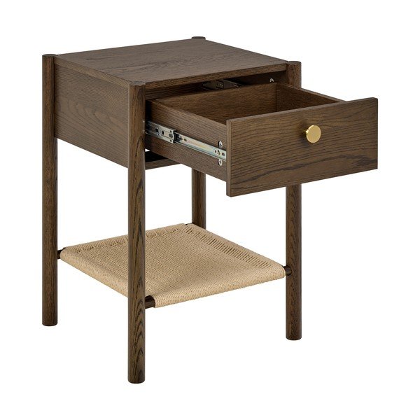 Szafka nocna w dekorze dębu w ciemnym naturalnym kolorze Monfort – Actona-image-2