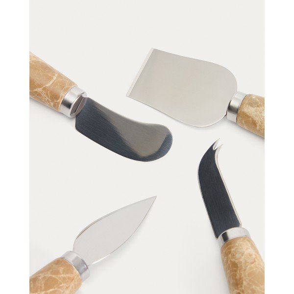 Noże do sera ze stali nierdzewnej zestaw 4 szt. Adoma – Kave Home-image-2