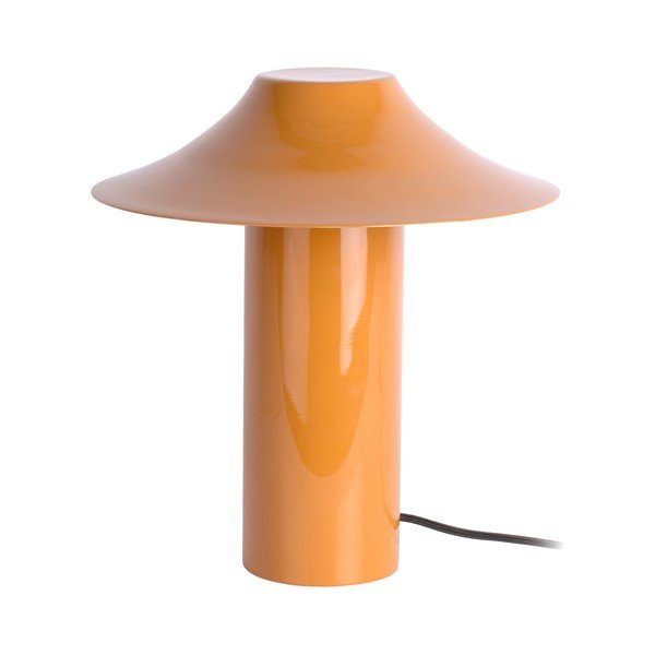 Pomarańczowa metalowa lampa stołowa (wysokość 32 cm) Catania Trapeze – Leitmotiv