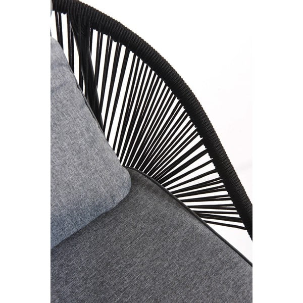 Czarna 3-osobowa sofa ogrodowa Bonami Selection North-image-3