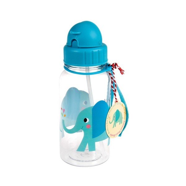 Niebieska/turkusowa butelka dla dzieci z tritanu 500 ml Elvis the Elephant – Rex London