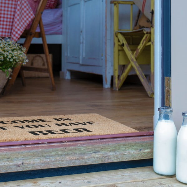 Wycieraczka z włókna kokosowego 40x60 cm Come again and bring beer – Artsy Doormats-image-4