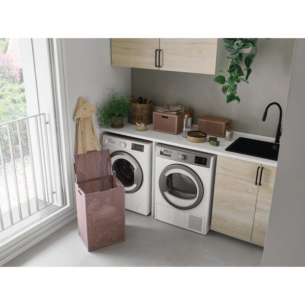 Szaroróżowy kosz na pranie z plastiku z recyklingu 60 l Kaya – Curver-image-2