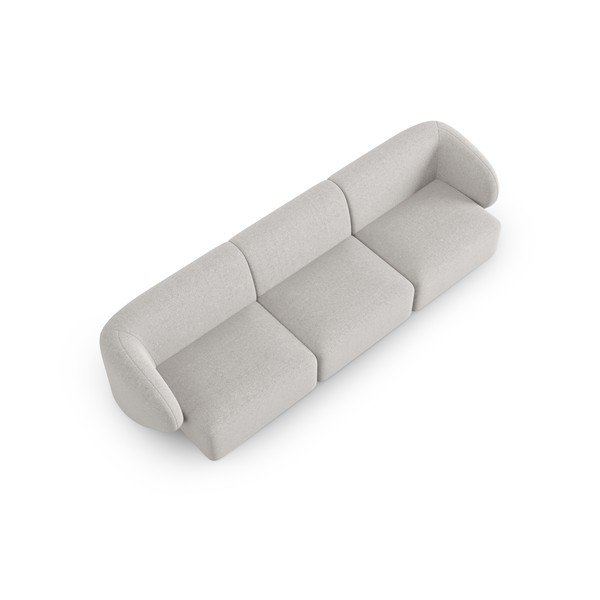 Jasnoszara sofa  z tkaniny szenilowej 266 cm Paolo – Milo Casa-image-1