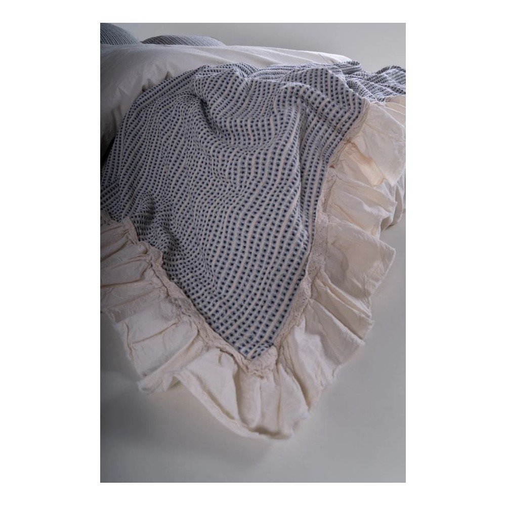 Jasnoszary zestaw narzuty na łóżko i poszewki na poduszkę z bawełny renforcé 240x260 cm Bella Calm Ruffle – Mila Home Luxury (zdjęcie 10)