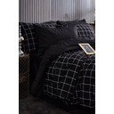 Czarna pościel dwuosobowa z prześcieradłem 4-częściowa 200x220 cm Geometric – Mila Home