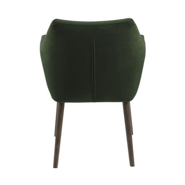 Zielony tapicerowany fotel jadalniany z podłokietnikami Nora – Actona-image-3