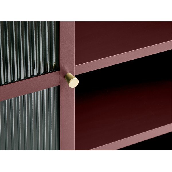 Czerwona metalowa witryna 111x140 cm Bronco – Unique Furniture-image-1