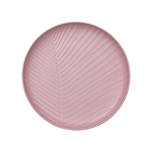 Biało-różowy porcelanowy talerz Villeroy & Boch Leaf, ⌀ 24 cm