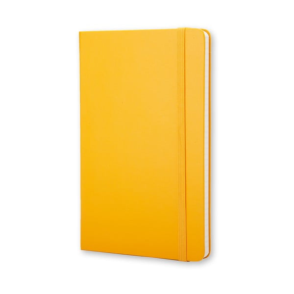 Notatnik Moleskine Hard 21x13 cm, żółty + strony w kratkę