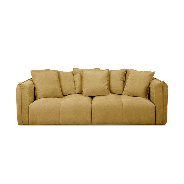 Żółta sofa z tkaniny szenilowej Harlem – Bobochic Paris