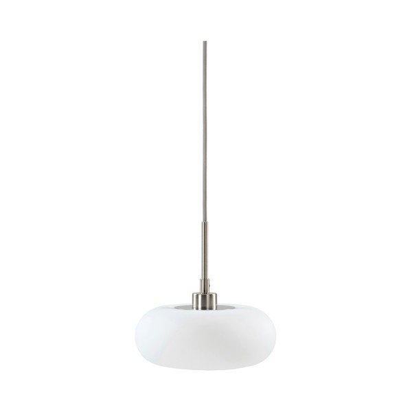 Biała/w kolorze matowego srebra lampa wisząca z opalowego szkła ø 20 cm Thalia – Jotex