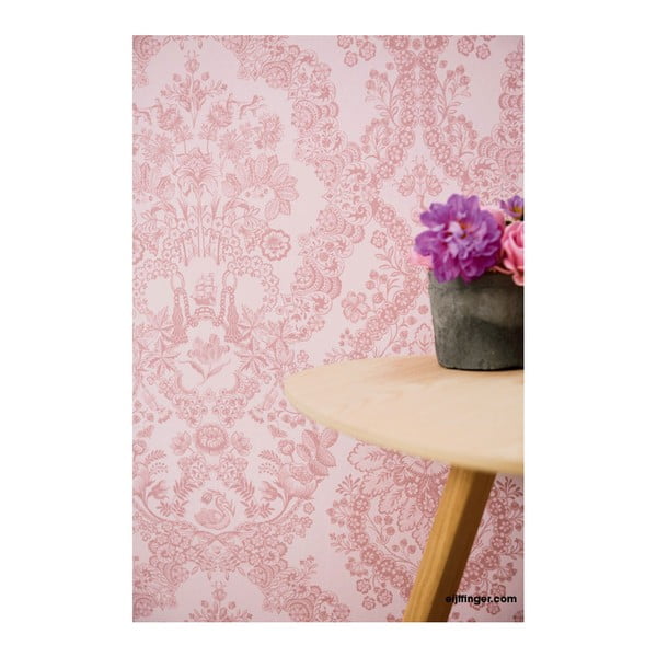 Różowa tapeta z włókna szklanego Pip Studio Castle